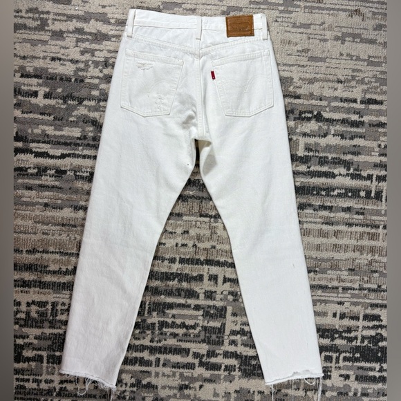 Levi’s Wedgie White Highrise Jeans Button Fly Size 26 Cotton - Picture 14 of 17